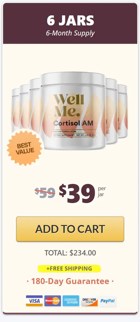 Buy Cortisol AM 6 Bottles